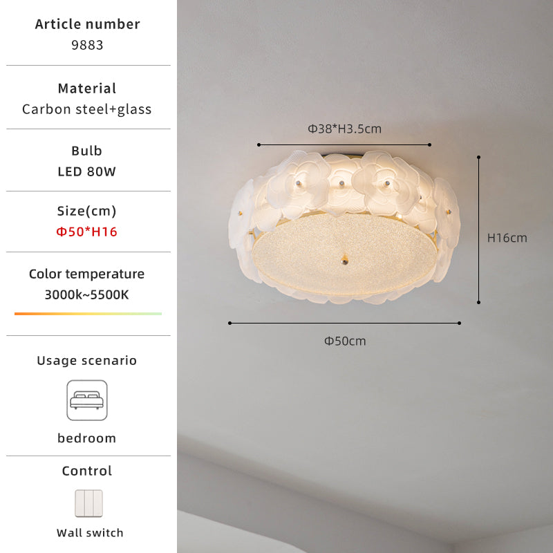 Petal ceiling light specifications and dimensions