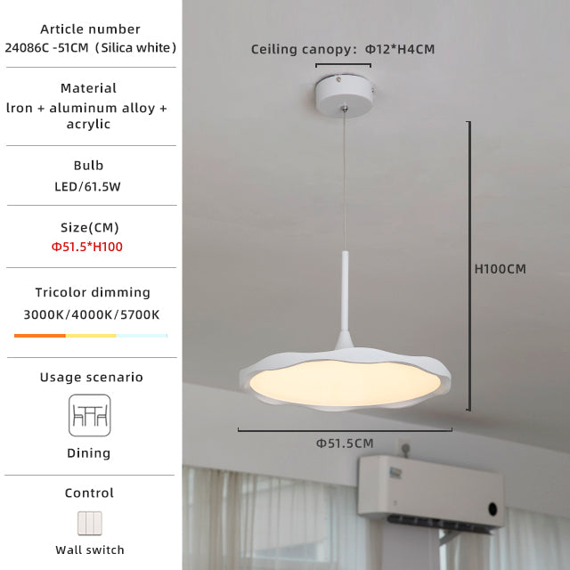 The large size of the modern minimalist chandelier