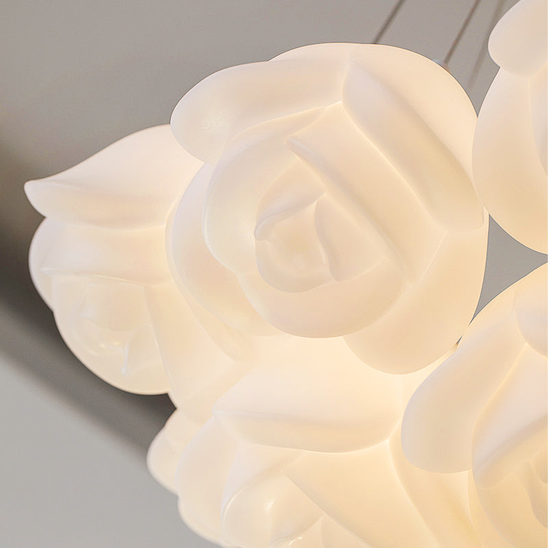 Elegant petal-shaped lampshade detail