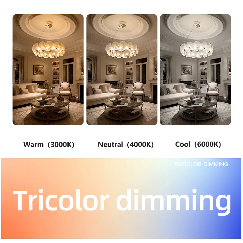 Tricolor dimming chandelier