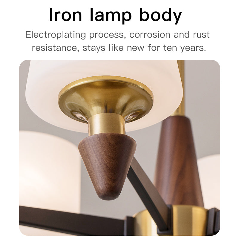 Iron lamp body, rust-resistant, long-lasting