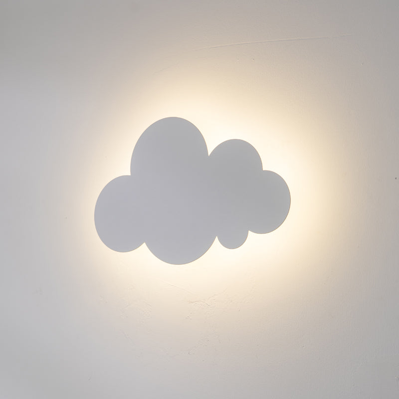 Cloud-shaped wall sconce light.