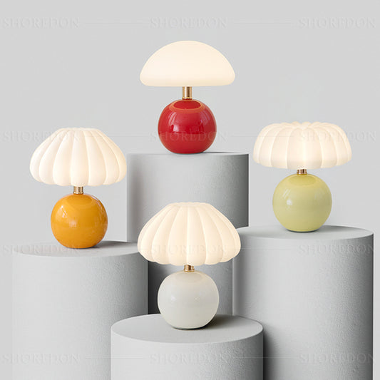 Colorful mushroom lamps