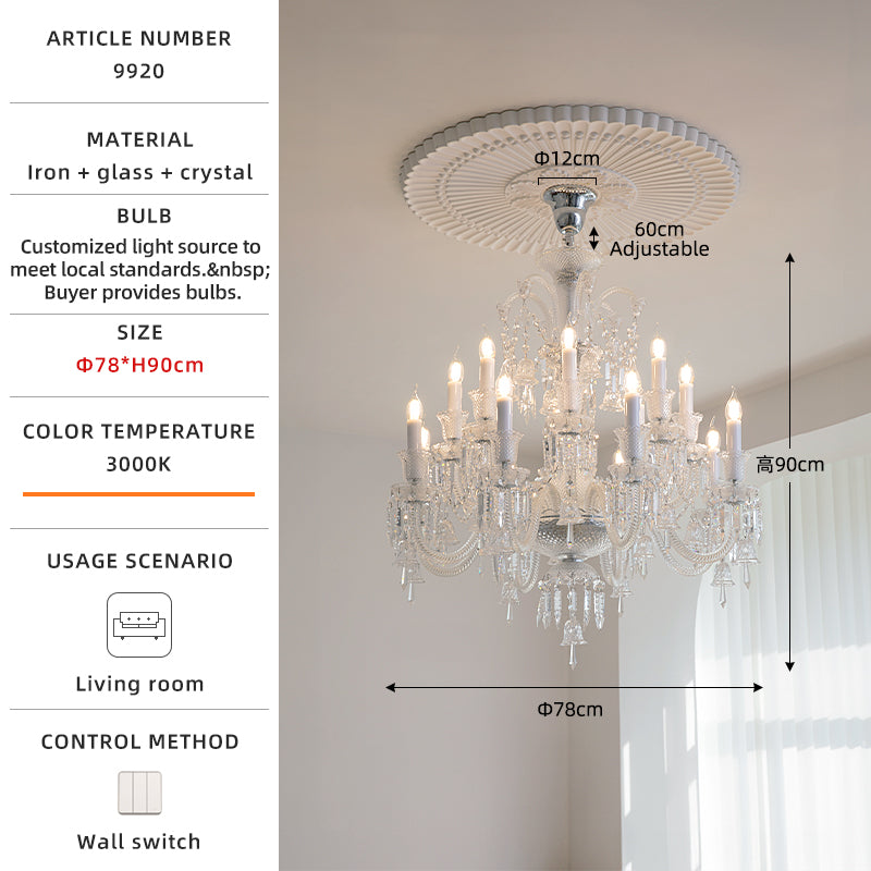 French Crystal Chandelier 78cm size