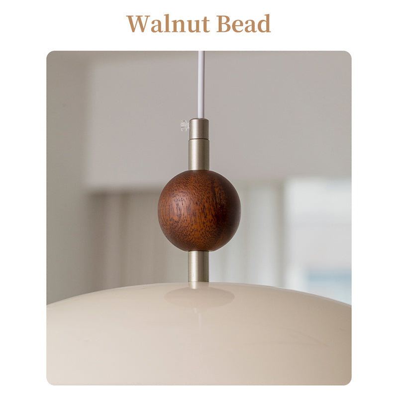 Modern walnut bead detail