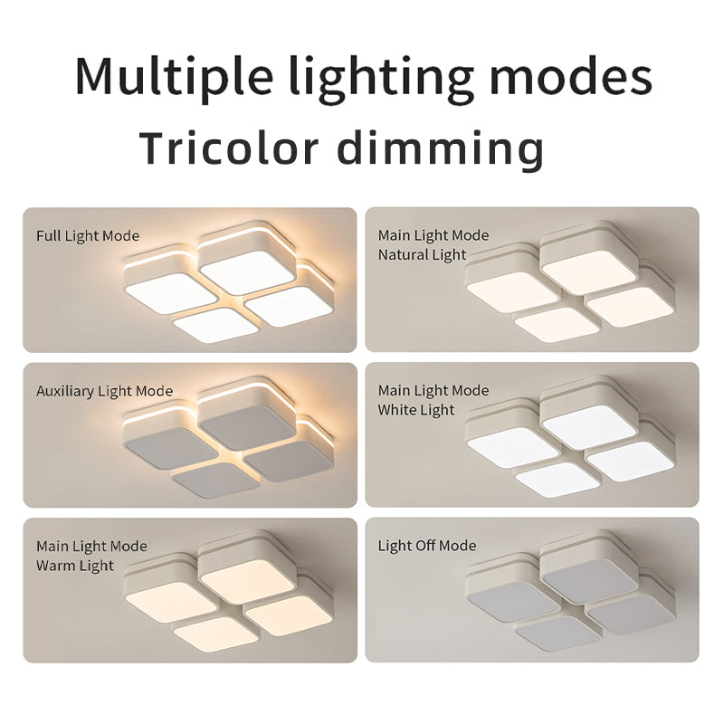 Tricolor dimming ceiling light