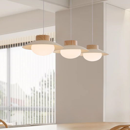 Creamy dining pendant light