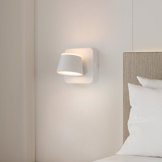 A minimalist wall lamp with adjustable head