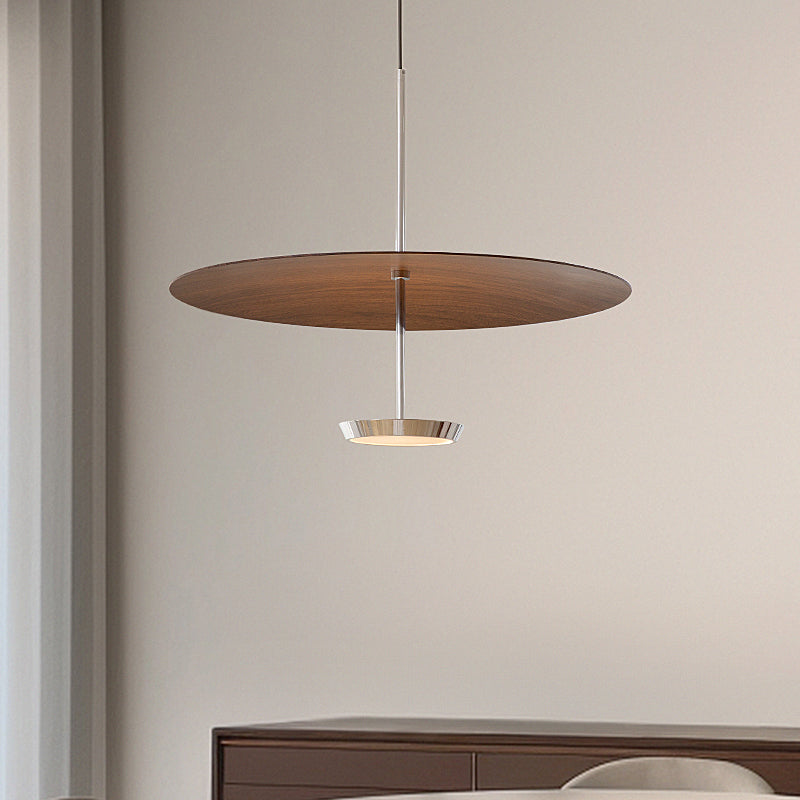 Wood Grain Pendant Light - Soft Diffused Lighting, Dual Emission no.24053