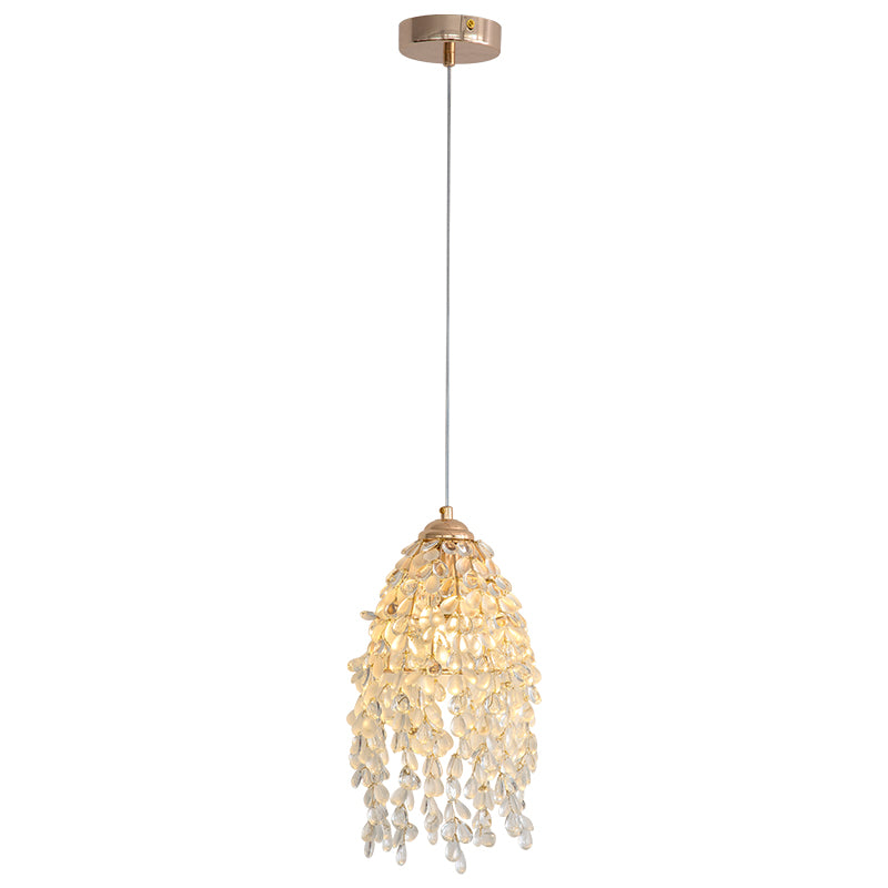 Grape Design Pendant light with Crystal Droplets&Elegant Gold no.24072