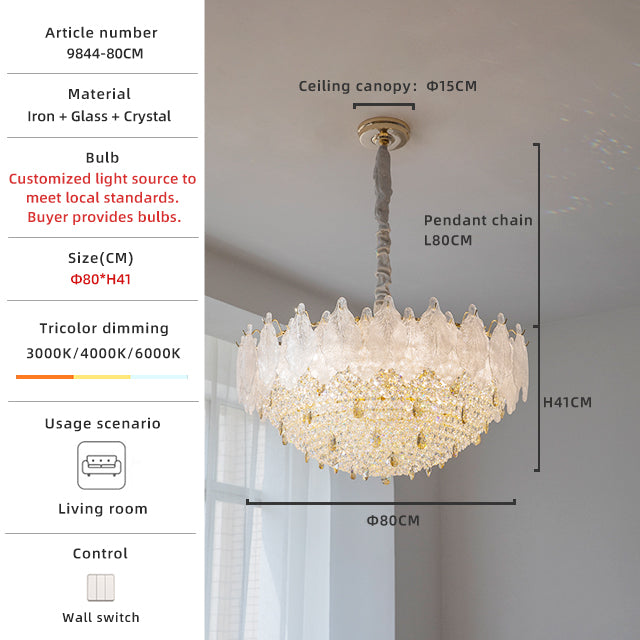 Luxury crystal chandelier 80cm size