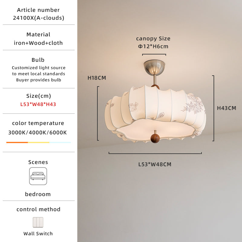 Cloud-shaped light size