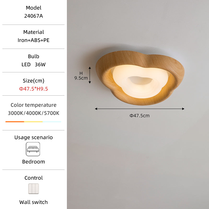 Wood grain iron and ABS ceiling light specs