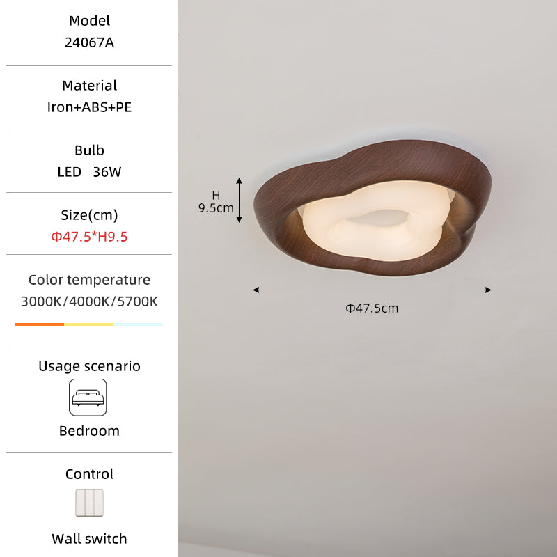 Wood grain iron and ABS ceiling light specs