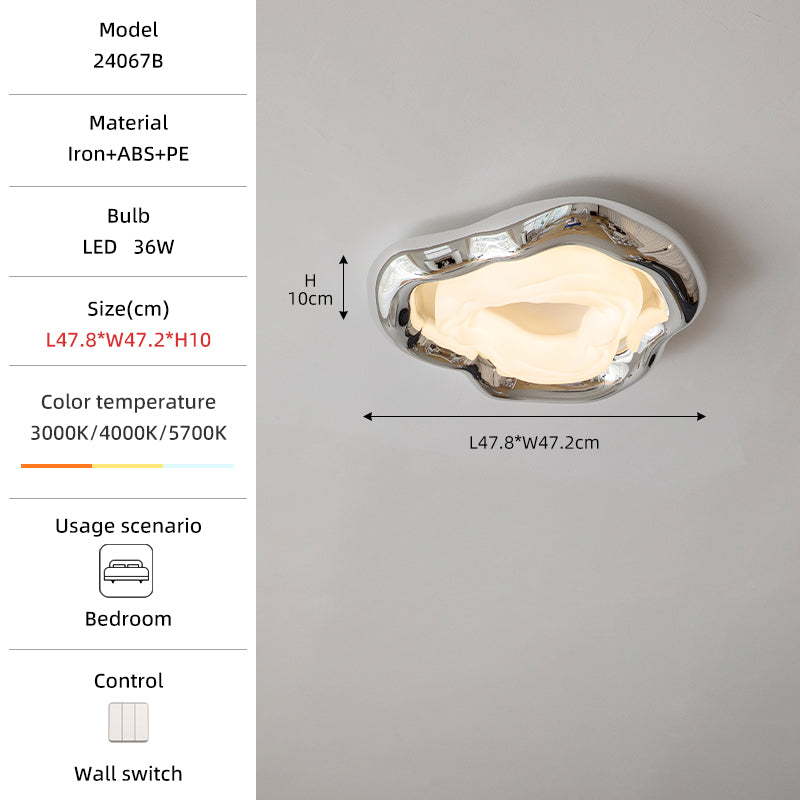 Wavy iron and ABS ceiling light specifications