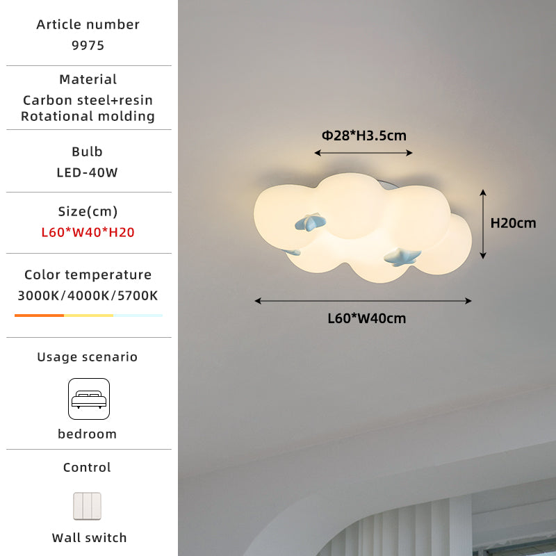 Cartoon White Cloud-Shape LED Ceiling Light no.9975