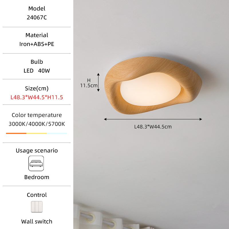 Wood grain iron and ABS ceiling light specs