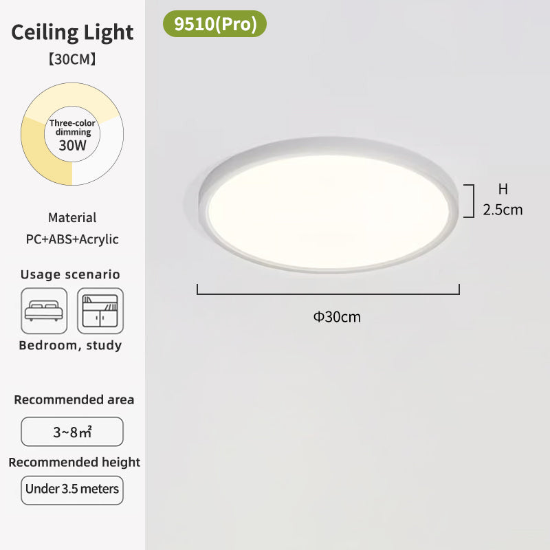 Modern 16" Round White LED Ceiling Light no.9510