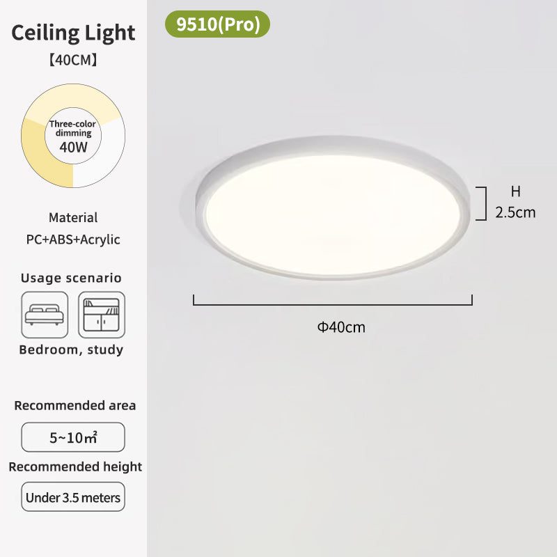 Modern 16" Round White LED Ceiling Light no.9510