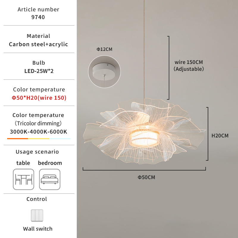 Flower-shaped dining chandelier specs