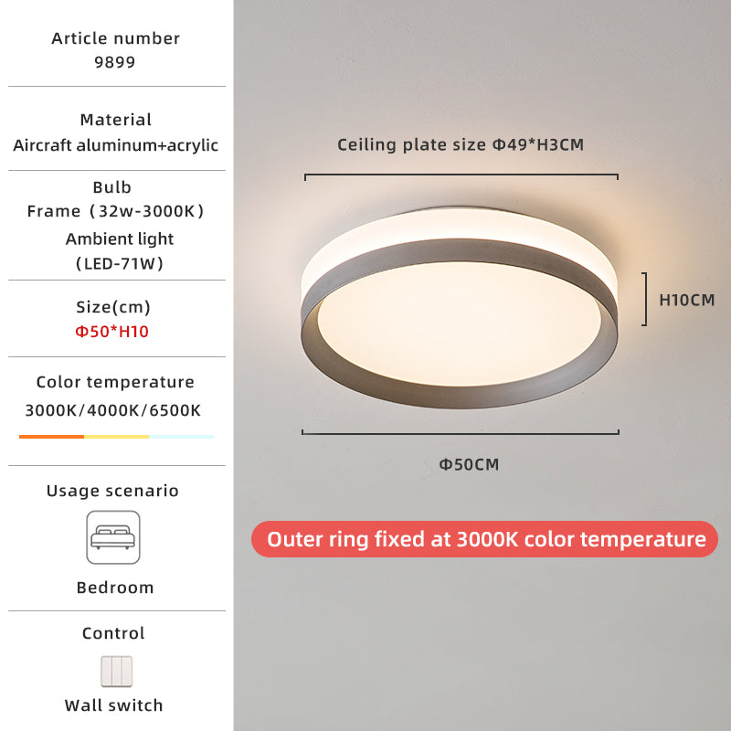 Black and White Modern 38 1/2" Wide LED Ceiling Light no.9899