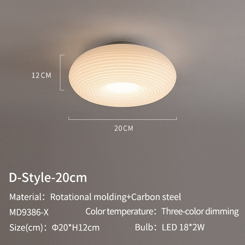 White Modern 7 7/8" Wide Round Ceiling Light no.9386