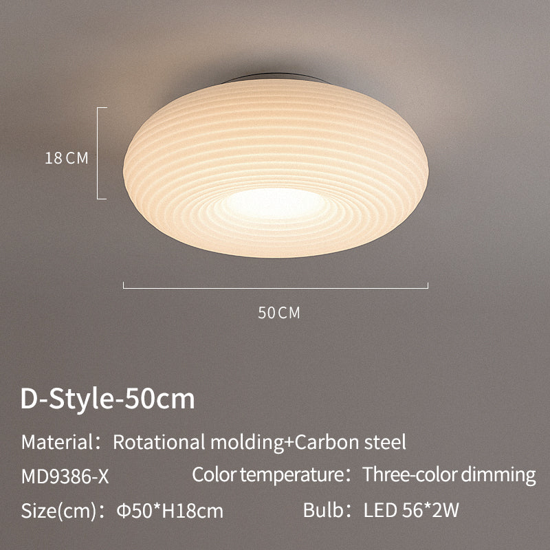 White Modern 7 7/8" Wide Round Ceiling Light no.9386