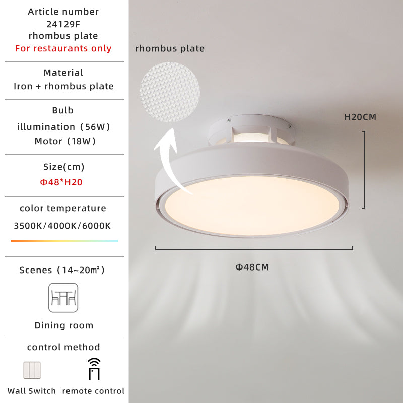 Bladeless Design Modern White LED Ceiling Fan no.24129