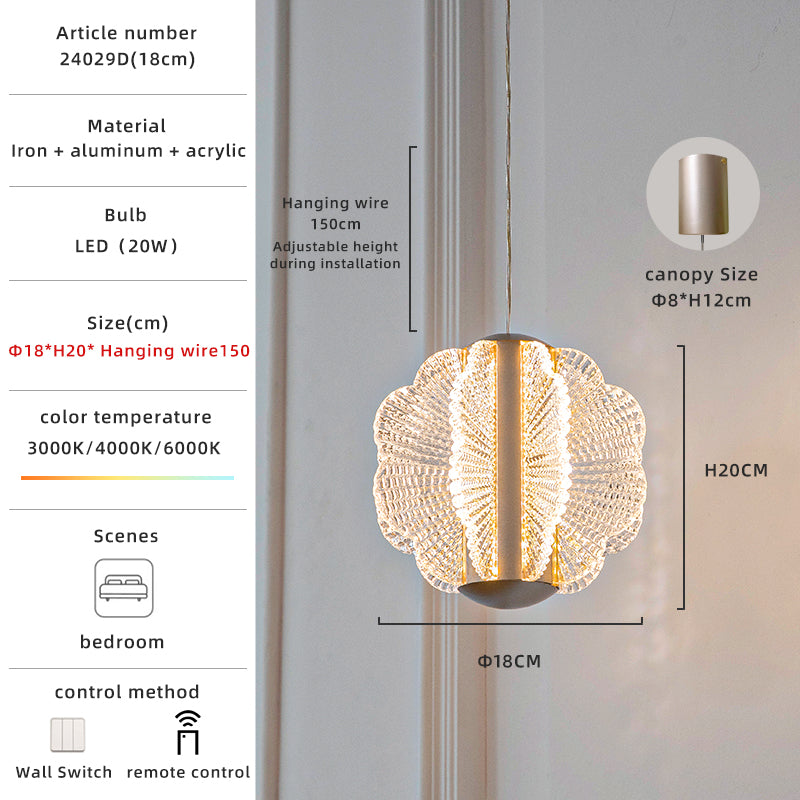 18cm Elegant Lotus Pendant Light