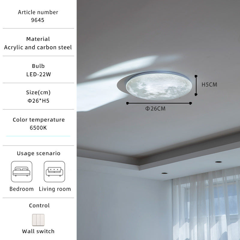 Moon and Earth Modern LED Ceiling Light no.9645