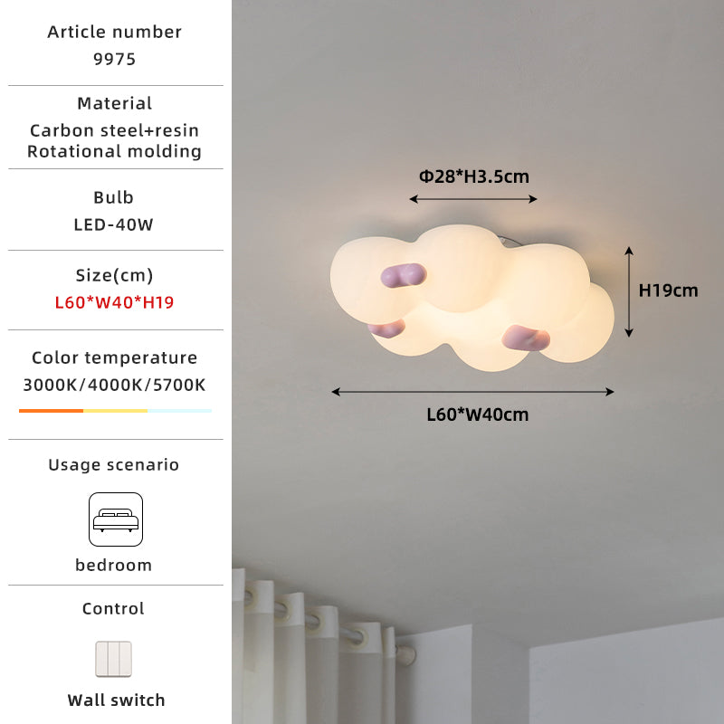 Cartoon White Cloud-Shape LED Ceiling Light no.9975