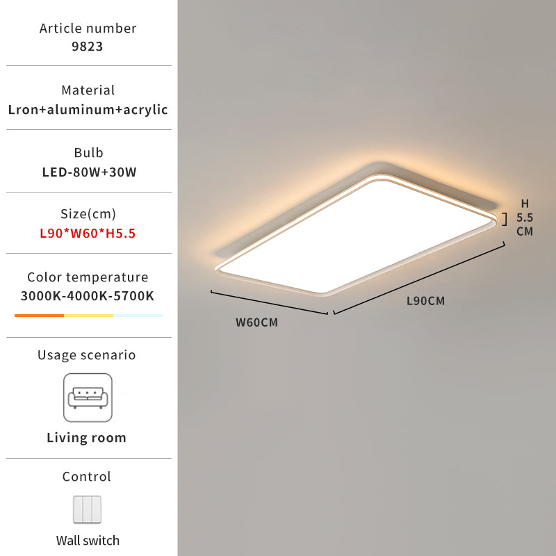 Modern White 35 1/2" Wide LED Ceiling Light no.9823