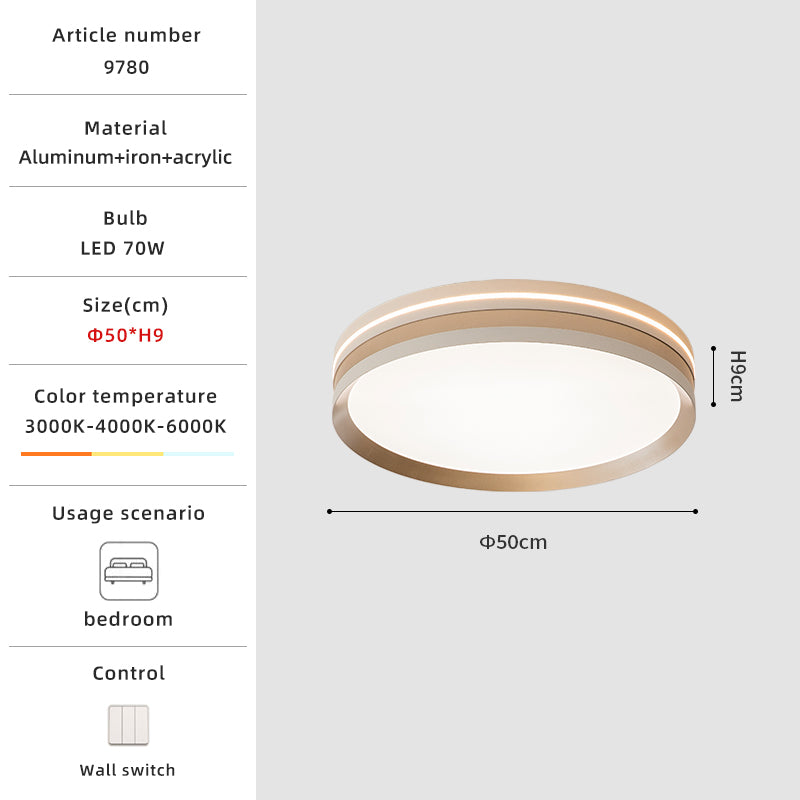 Soft Gold Modern 15 3/4" Wide Round LED Ceiling Light no.9780