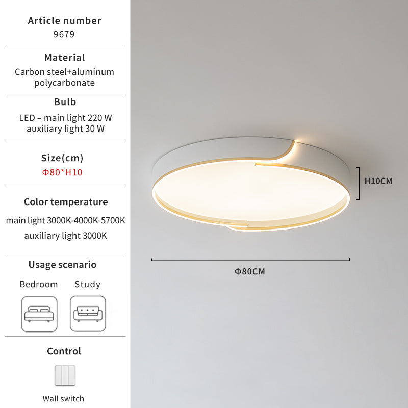 Modern Aluminum Grey LED Ceiling Light no.9679