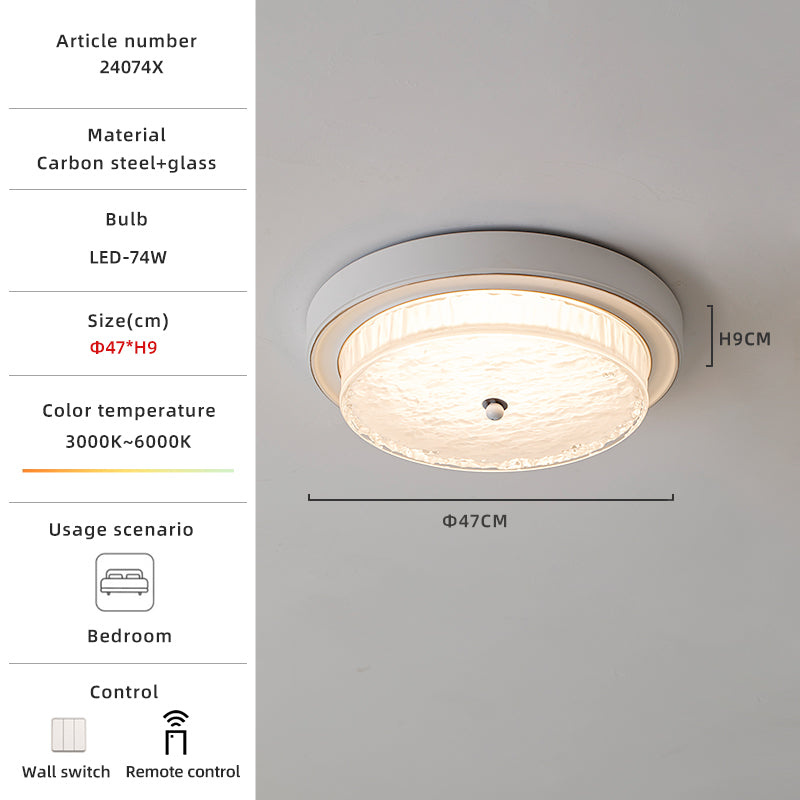 Bronze and Glass Round LED Ceiling Light no.24074