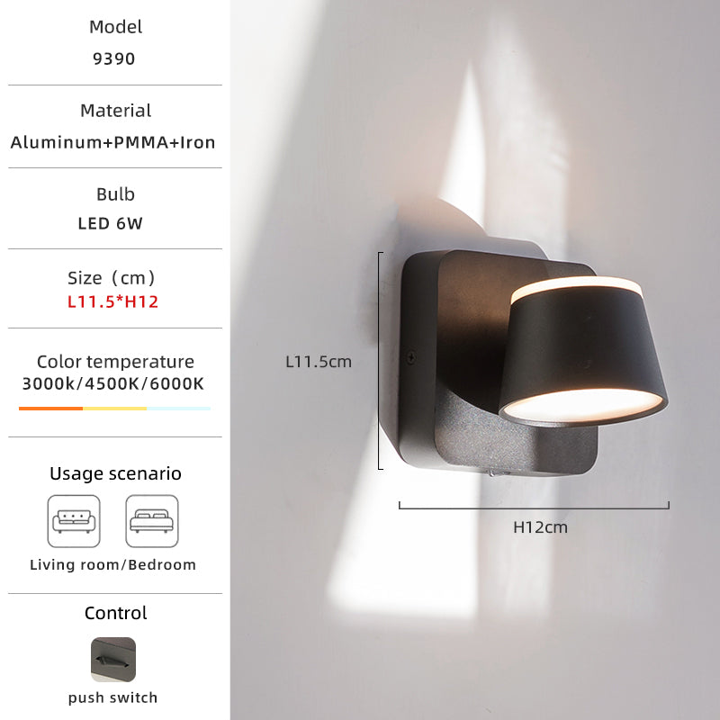 The lamp holder can adjust the white specification of the minimalist wall lamp, charging model