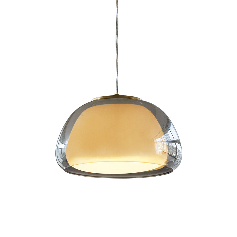 Amber Pendant Light with Smoky Glass Shade | Simple & Elegant Design no.9995