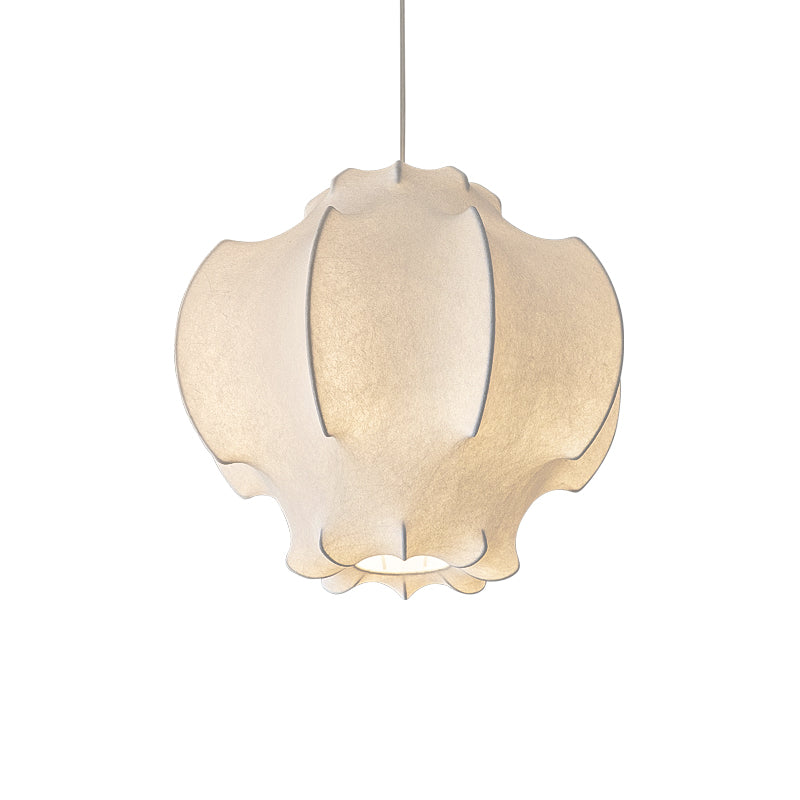 Silk White Octagonal Shape Large Pendant Light no.9546