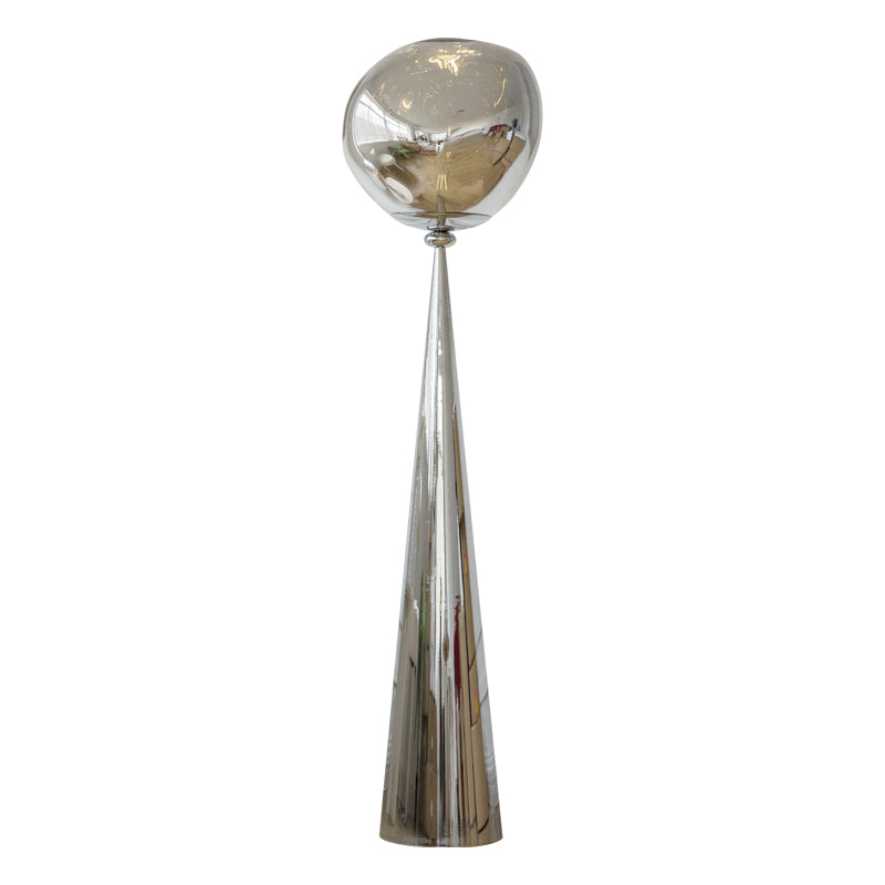 Glamorous glass globe floor lamp Wave acrylic sheet