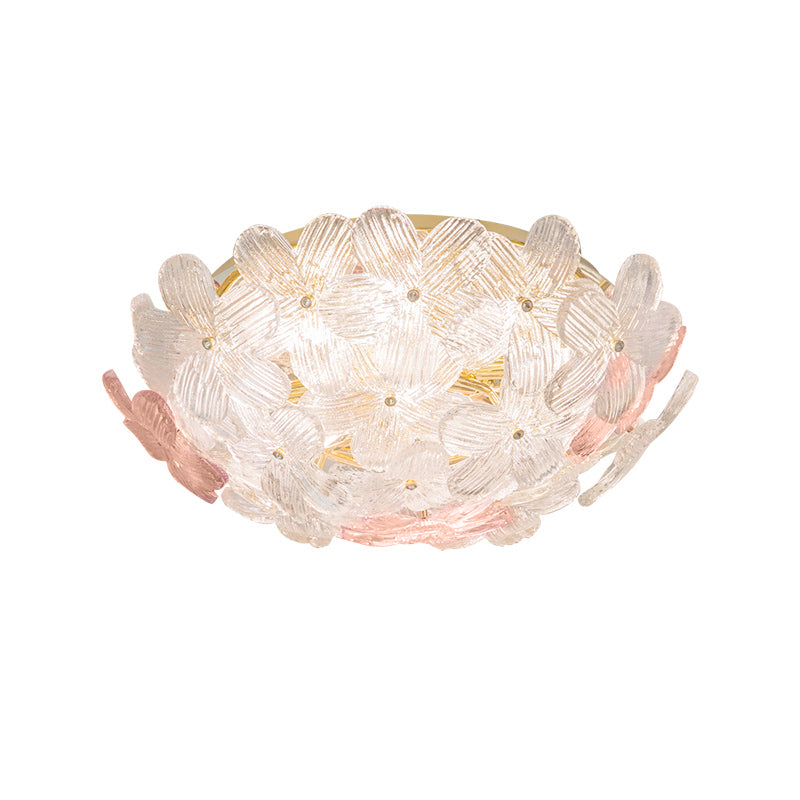 Petal glass ceiling light fixture  white background image