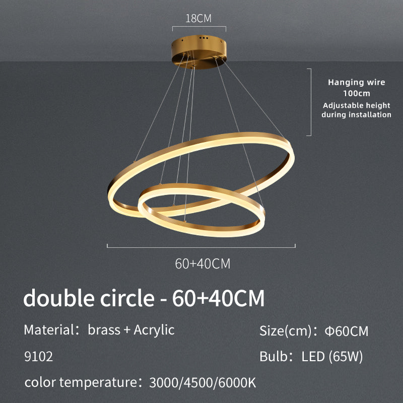 Double Circle Pendant Light