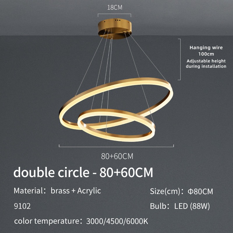 Double Circle Pendant Light