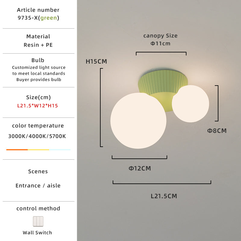  green cactus ceiling light specs.