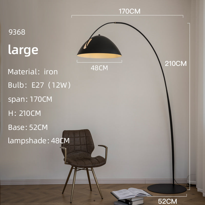 Adjustable arched floor lamp