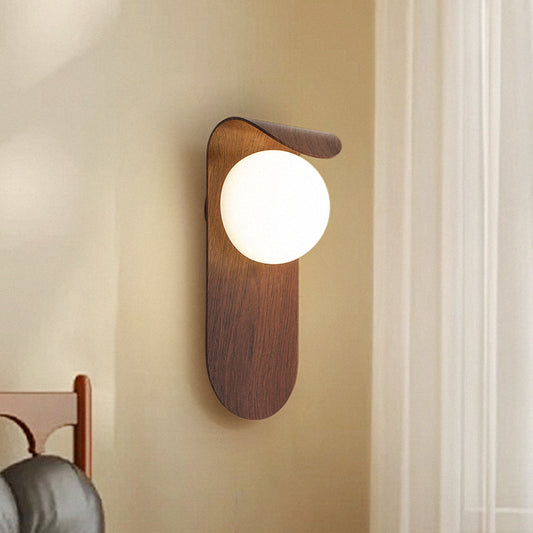 Chinese wood grain retro wall lamp