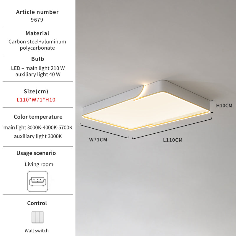 Modern Aluminum Grey LED Ceiling Light no.9679