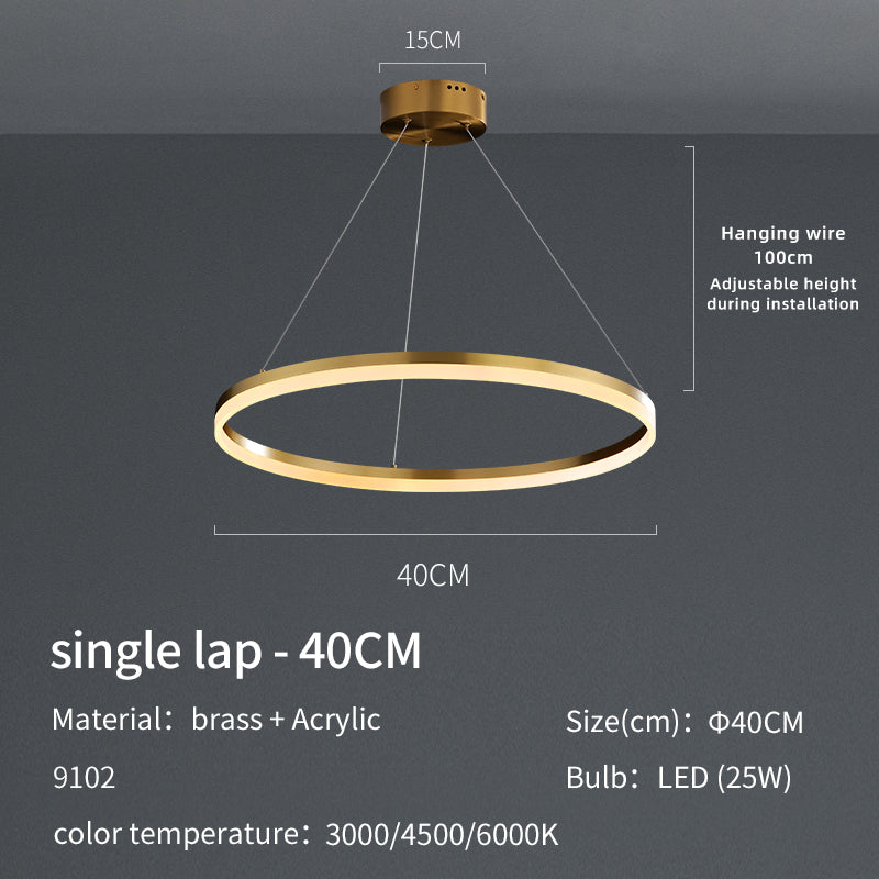 Modern luxury Single ring chandelier, 40cm