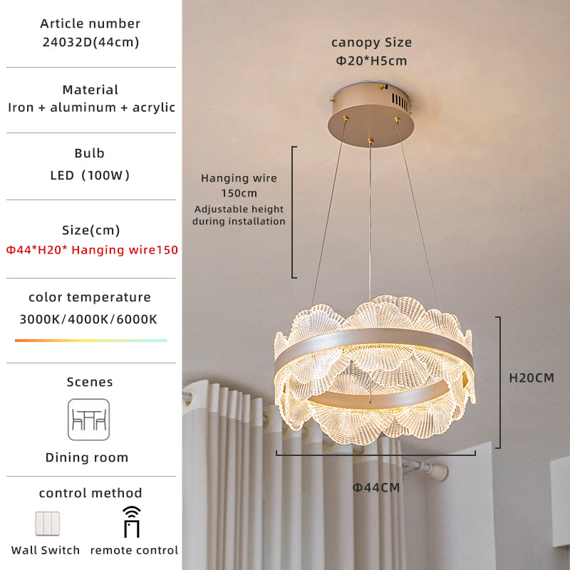 44cm Elegant Lotus Pendant Light