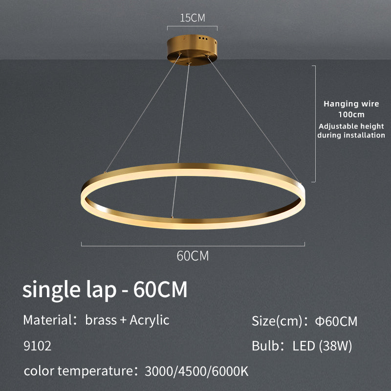 Modern luxury Single ring chandelier, 60cm