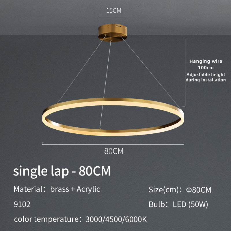 Modern luxury Single ring chandelier,80cm